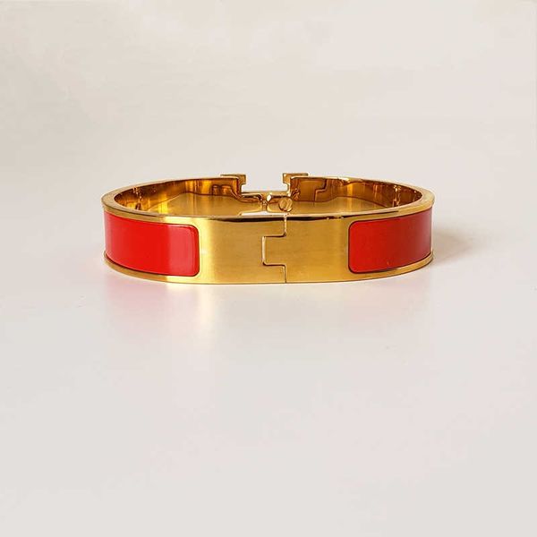 classic h bracelet 18k gold bangle for men enamel women cuff lover's 12mm wide with gift bag k4r9, Black
classic h bracelet 18k gold bangle for men enamel women cuff lover's 12mm wide with gift bag k4r9, Black