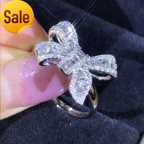 fashion lovely bowknot designer band rings for wedding shining crystal luxury ring with cz diamond stone for women gift jewelry, Silver
fashion lovely bowknot designer band rings for wedding shining crystal luxury ring with cz diamond stone for women gift jewelry, Silver