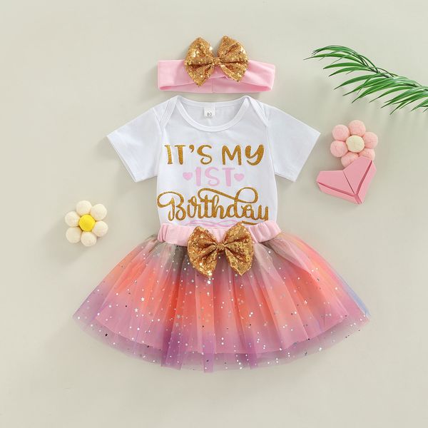 rompers baby girls birthday set short sleeve letter printed romper sequins embellished mesh tulle gradient skirt headband 230427, Blue
rompers baby girls birthday set short sleeve letter printed romper sequins embellished mesh tulle gradient skirt headband 230427, Blue