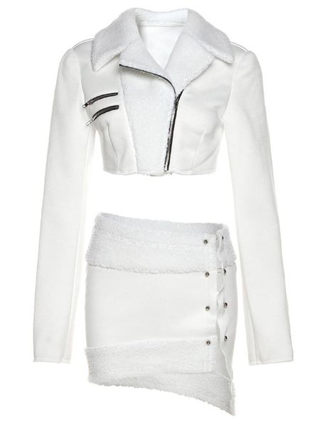 dress autumn winter crop jacket and skirt sets women fashion streetwear slim zipper two piece set female white matching outfits
dress autumn winter crop jacket and skirt sets women fashion streetwear slim zipper two piece set female white matching outfits