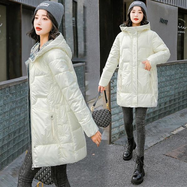 leather fdfklak thicken warm women's winter jacket hooded slim long down jackets female 2022 cotton padded coat fashion parkas mujer, Black
leather fdfklak thicken warm women's winter jacket hooded slim long down jackets female 2022 cotton padded coat fashion parkas mujer, Black