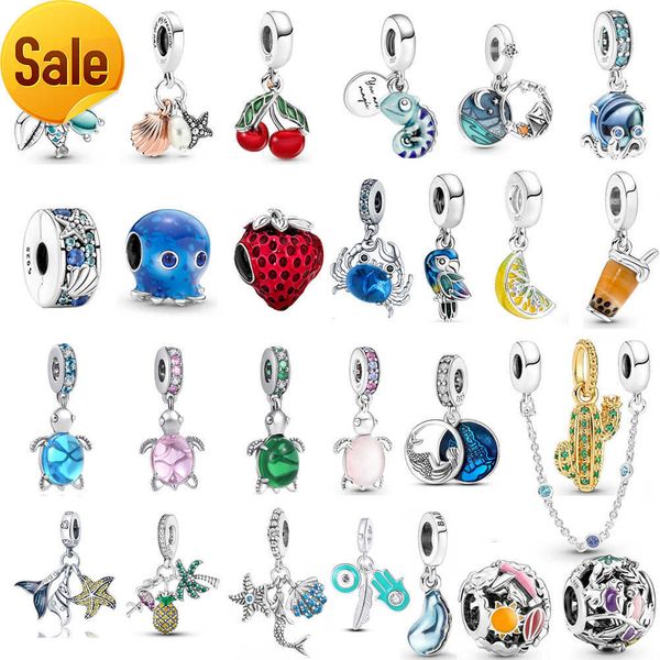 925 sterling silver dangle charm new original silver color ocean series turtle ocs crab bead fit pandora charms bracelet diy jewelry accesso, Black
925 sterling silver dangle charm new original silver color ocean series turtle ocs crab bead fit pandora charms bracelet diy jewelry accesso, Black