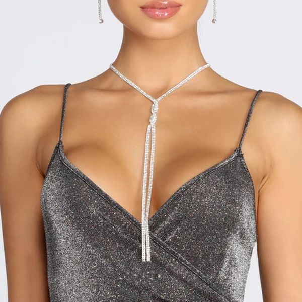 tennis explosive accessories fashion shiny tassel necklace europe and the united states party full of diamond necklace, Black
tennis explosive accessories fashion shiny tassel necklace europe and the united states party full of diamond necklace, Black