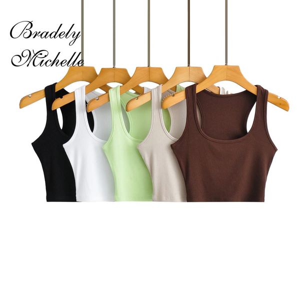 tanks 2022 new arrival summer women's crop round neck sleeveless knit skinny racer vest tanks, Black;white
tanks 2022 new arrival summer women's crop round neck sleeveless knit skinny racer vest tanks, Black;white