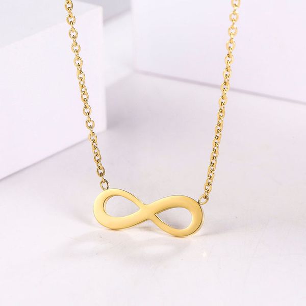 simple eight-figure pendant eight-figure necklace unlimited love necklace exquisite diamond-studded collarbone chain, Silver
simple eight-figure pendant eight-figure necklace unlimited love necklace exquisite diamond-studded collarbone chain, Silver