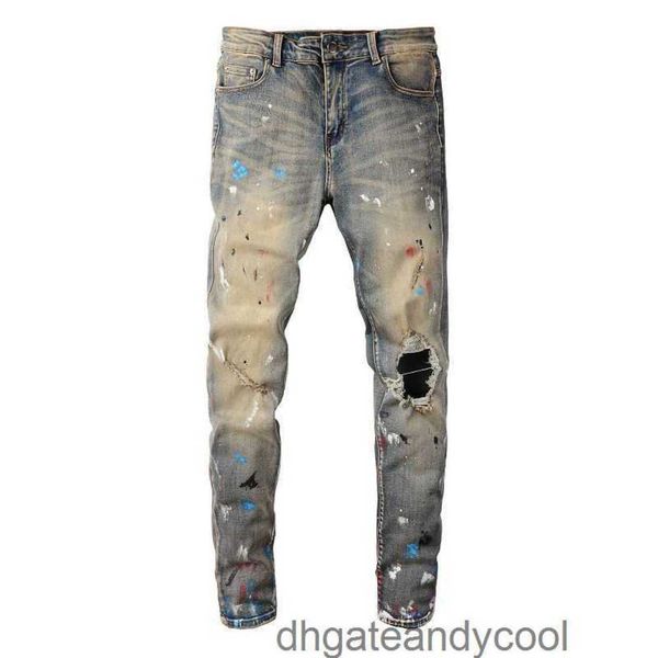 washed ouchao are 2023 pants man brand jeans denim worn out jeans torn designer pleated painted slim-fitting pants worn out cat whiskers ltj, Blue
washed ouchao are 2023 pants man brand jeans denim worn out jeans torn designer pleated painted slim-fitting pants worn out cat whiskers ltj, Blue