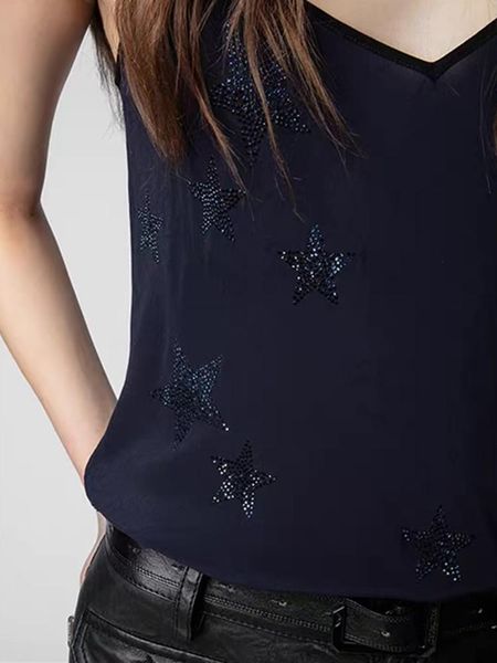 t-shirt women vneck camisole 100% viscose rhinestone stars sleeveless ladies sling summer 2022, White
t-shirt women vneck camisole 100% viscose rhinestone stars sleeveless ladies sling summer 2022, White