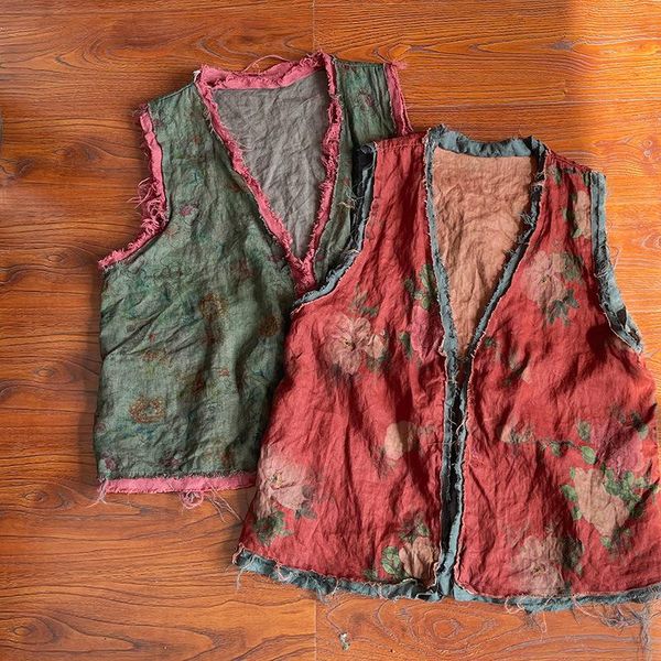 vests women loose vintage ripped linen vests ladies printed waistcoat outerwear female spring summer vest 2022, Black;white
vests women loose vintage ripped linen vests ladies printed waistcoat outerwear female spring summer vest 2022, Black;white