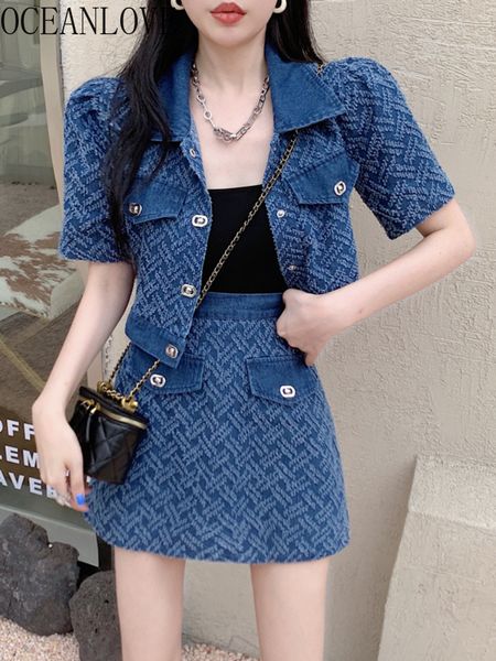 two piece dress oceanlove denim stripes women two pieces sets summer short jackets mini skirts korean fashion spring summer conjunto femenin, White
two piece dress oceanlove denim stripes women two pieces sets summer short jackets mini skirts korean fashion spring summer conjunto femenin, White