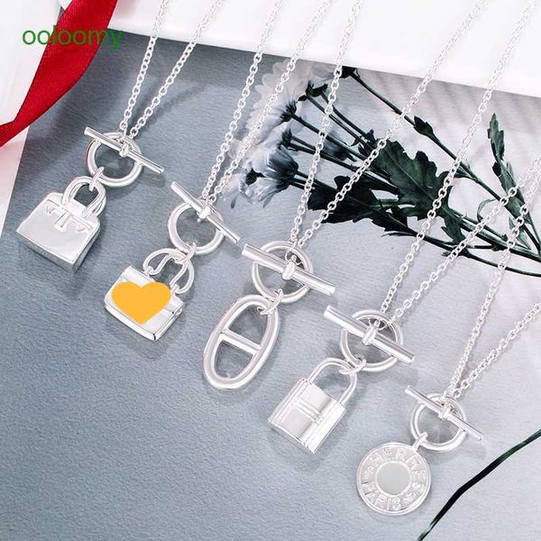 hemres designer necklace pig nose necklace letter s925 sterling silver high edition bag tassel ot buckle versatile simple collar chain for w, Black
hemres designer necklace pig nose necklace letter s925 sterling silver high edition bag tassel ot buckle versatile simple collar chain for w, Black