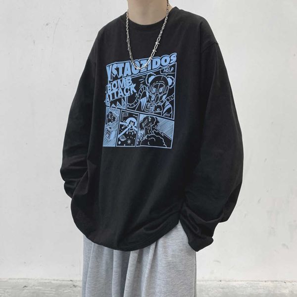 men's hoodies & sweatshirts anime long sleeved t-shirt, summer thin style shirt, spring and autumn ins trendy brand loose round neck, Black
men's hoodies & sweatshirts anime long sleeved t-shirt, summer thin style shirt, spring and autumn ins trendy brand loose round neck, Black