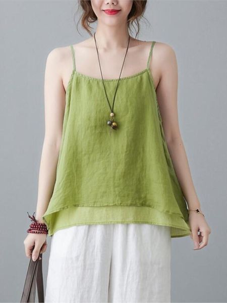 t-shirt 2022 women vest summer cotton linen solid color thin sleeveless loose fashion casual camisole female yoyikamomo, White
t-shirt 2022 women vest summer cotton linen solid color thin sleeveless loose fashion casual camisole female yoyikamomo, White