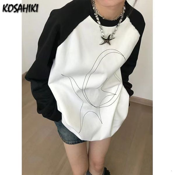 women's t-shirt kosahiki y2k aesthetic long sleeve t-shirt women star print loose graphic tshirt fairy grunge vintage tee shirts femme, White
women's t-shirt kosahiki y2k aesthetic long sleeve t-shirt women star print loose graphic tshirt fairy grunge vintage tee shirts femme, White