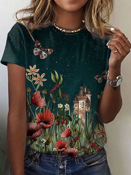 women's tshirt spring and summer elegant ladies loose casual short sleeve 230427, White
women's tshirt spring and summer elegant ladies loose casual short sleeve 230427, White