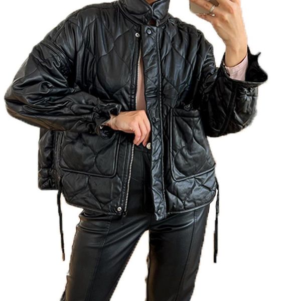 jackets womens pu parkas coat winter jacket faux leather outwear pocket long sleeve solid streetwear coat ladies elegant coat trf, Black;brown
jackets womens pu parkas coat winter jacket faux leather outwear pocket long sleeve solid streetwear coat ladies elegant coat trf, Black;brown