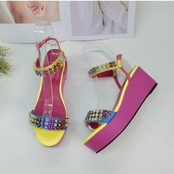 fashion handmade platform sandals women thick heel summer gladiators rhinestone sandalias shoes plus size 35-41, Black
fashion handmade platform sandals women thick heel summer gladiators rhinestone sandalias shoes plus size 35-41, Black