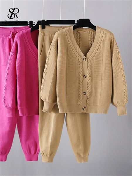 pants singreiny winter fashion knitted two pieces suits v neck button loose cardigan+pocket drawstring long pant women sweater sets, White
pants singreiny winter fashion knitted two pieces suits v neck button loose cardigan+pocket drawstring long pant women sweater sets, White