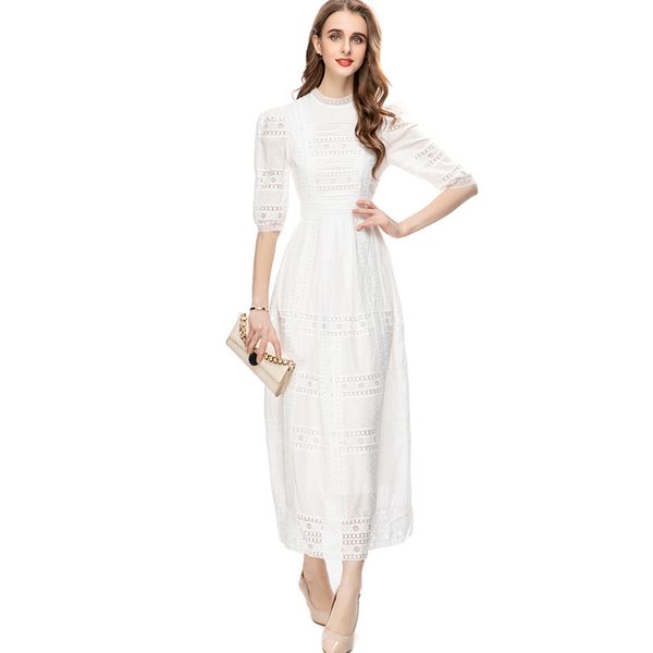 women's runway dresses o neck short sleeves embroidery lace high street casual pencil vestidos, Black
women's runway dresses o neck short sleeves embroidery lace high street casual pencil vestidos, Black