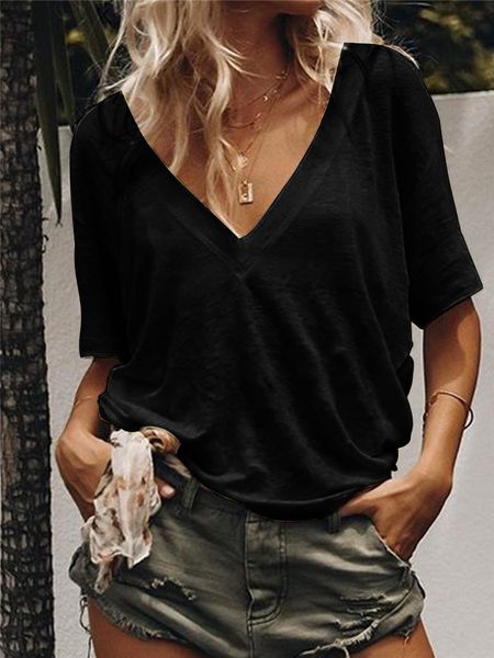 women's tshirt solid color shortsleeved is fashionable and comfortable 230427, White
women's tshirt solid color shortsleeved is fashionable and comfortable 230427, White