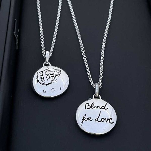 gujia 925 silver circle letter sign tiger head pattern pendant necklace fashion network red same style, Black
gujia 925 silver circle letter sign tiger head pattern pendant necklace fashion network red same style, Black