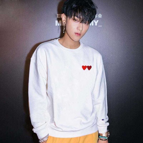 designer men's hoodies play sweatshirts jumpers letter embroidery long sleeve pullover women double red heart sportswear, Black
designer men's hoodies play sweatshirts jumpers letter embroidery long sleeve pullover women double red heart sportswear, Black