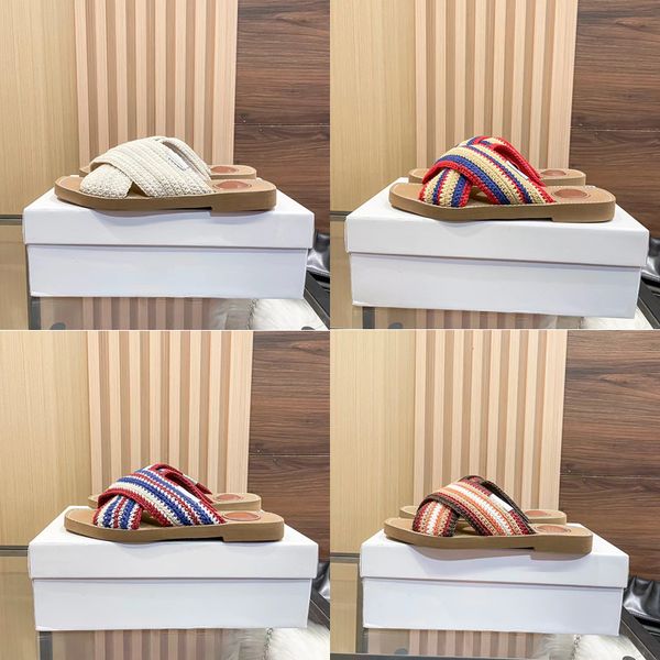 2023 designer luxury woollen woven cross slides slippers womens patchwork color outside wear casual sandal ladys fashion casual flat square, Black
2023 designer luxury woollen woven cross slides slippers womens patchwork color outside wear casual sandal ladys fashion casual flat square, Black