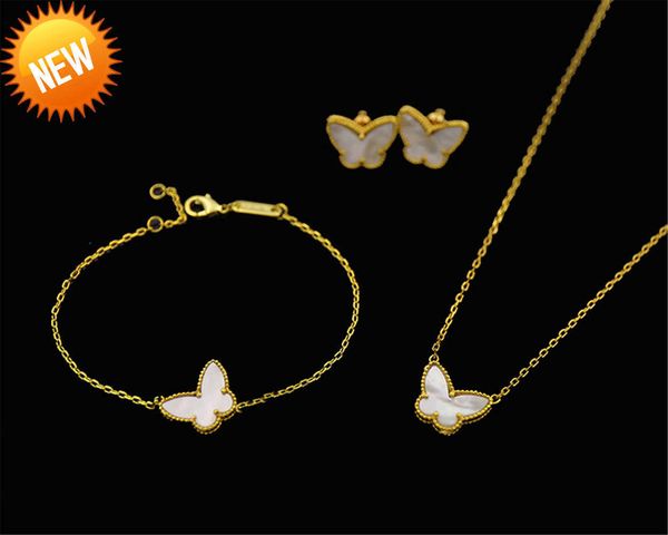 v af 18k gold fashion classic sweet 4/four leaf clover butterfly bracelet earrings necklace jewelry set for s925 silver van women girls wedd, Black
v af 18k gold fashion classic sweet 4/four leaf clover butterfly bracelet earrings necklace jewelry set for s925 silver van women girls wedd, Black