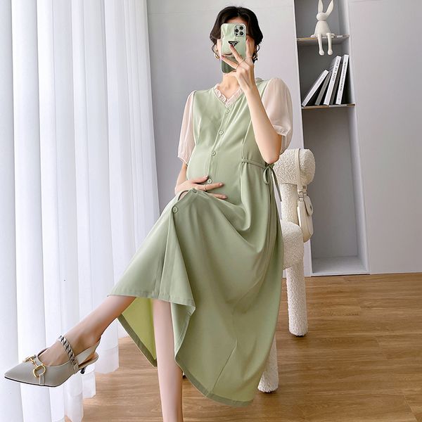 maternity dresses maternity summer lactation dress loose puff sleeve single-breasted postpartum woman nursing dress pregnancy breastfeeding, White
maternity dresses maternity summer lactation dress loose puff sleeve single-breasted postpartum woman nursing dress pregnancy breastfeeding, White