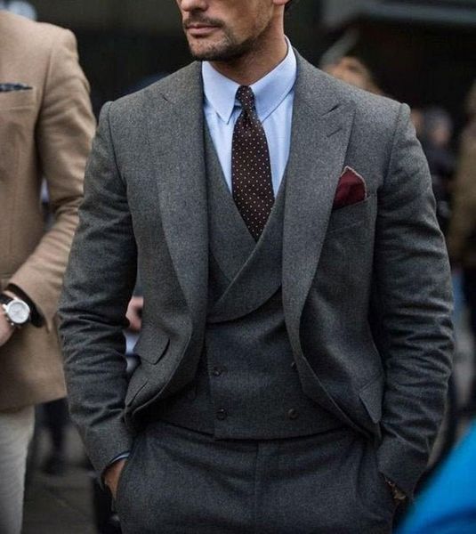 blazers dark gray peak lapel men's suits tweed male tuxedo for wedding custom 3piece jacket+pants+vest terno masculino, White;black
blazers dark gray peak lapel men's suits tweed male tuxedo for wedding custom 3piece jacket+pants+vest terno masculino, White;black