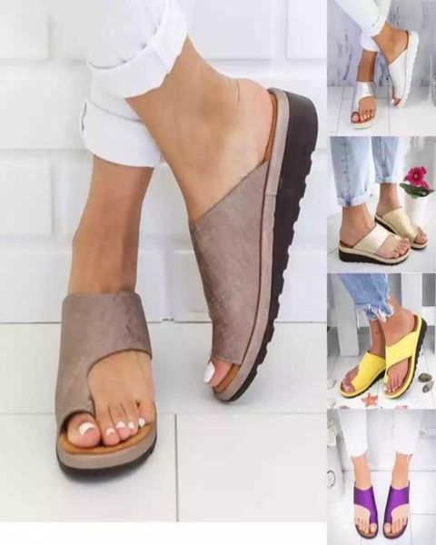 women summer sandals comfy platform flat shoes sole ladies casual soft big toe foot sandal orthopedic bunion corrector slippers 016302942, Black
women summer sandals comfy platform flat shoes sole ladies casual soft big toe foot sandal orthopedic bunion corrector slippers 016302942, Black