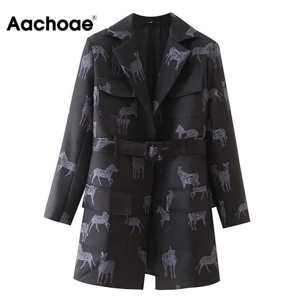 pants aachoae women vintage animal printed blazer suits with belt vintage notched collae long sleeve coats female chic outerwear, White
pants aachoae women vintage animal printed blazer suits with belt vintage notched collae long sleeve coats female chic outerwear, White