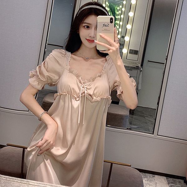 pyjamas lisacmvpnel long design nightdress female summer charming short sleeved korean large loose comfortable princess nightwear 230428, Black;white
pyjamas lisacmvpnel long design nightdress female summer charming short sleeved korean large loose comfortable princess nightwear 230428, Black;white