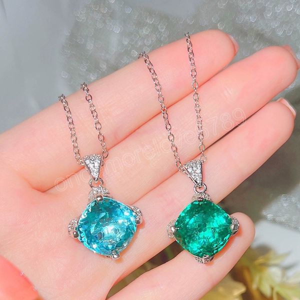 exquisite princess crystal cubic zirconia cz stone pendant necklace for women banquet party jewelry anniversary gift, Silver
exquisite princess crystal cubic zirconia cz stone pendant necklace for women banquet party jewelry anniversary gift, Silver