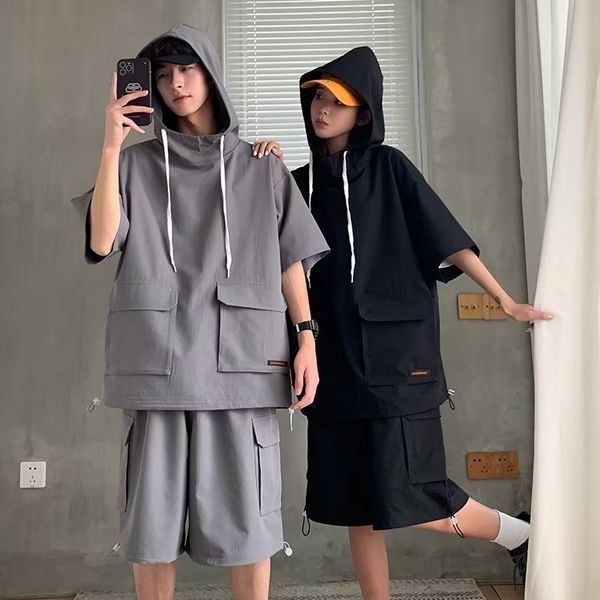 men s tracksuits celana kargo setelan pria pendek musim panas warna solid kaus longgar 2 potong set jepang luar ruangan kasual baju olahraga, Gray
men s tracksuits celana kargo setelan pria pendek musim panas warna solid kaus longgar 2 potong set jepang luar ruangan kasual baju olahraga, Gray