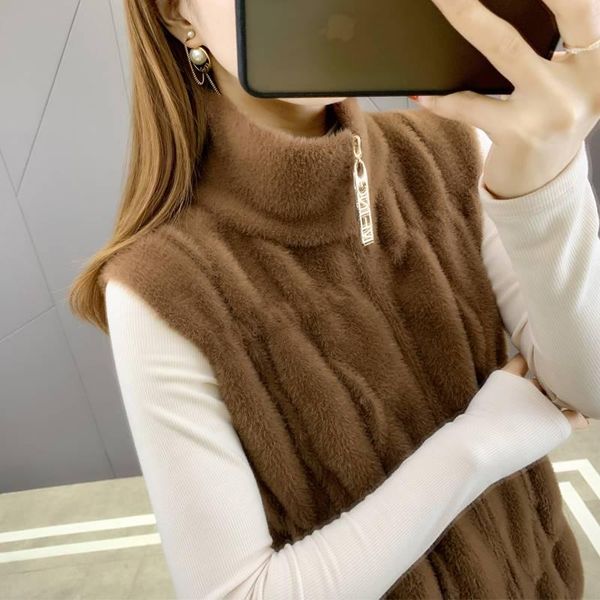 vests vest women coat autumn thick loose colete outwear 2021 winter new zipper solid sleeveless gilet femme short sweater waistcoat, Black;white
vests vest women coat autumn thick loose colete outwear 2021 winter new zipper solid sleeveless gilet femme short sweater waistcoat, Black;white