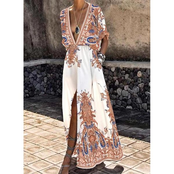 dresses women dress printed long short sleeve vneck slit ladies dress 2021summer new fashion outdoor casual comfy female footwear, Black;gray
dresses women dress printed long short sleeve vneck slit ladies dress 2021summer new fashion outdoor casual comfy female footwear, Black;gray