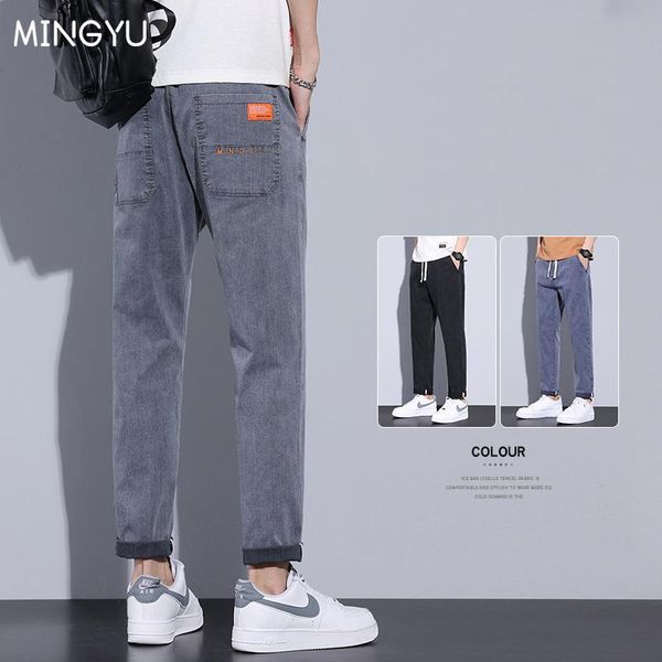 pants brand clothing summer casual pants men stretch cotton drawstring elastic waist korean classic thin blue gray slim trousers male, Black
pants brand clothing summer casual pants men stretch cotton drawstring elastic waist korean classic thin blue gray slim trousers male, Black