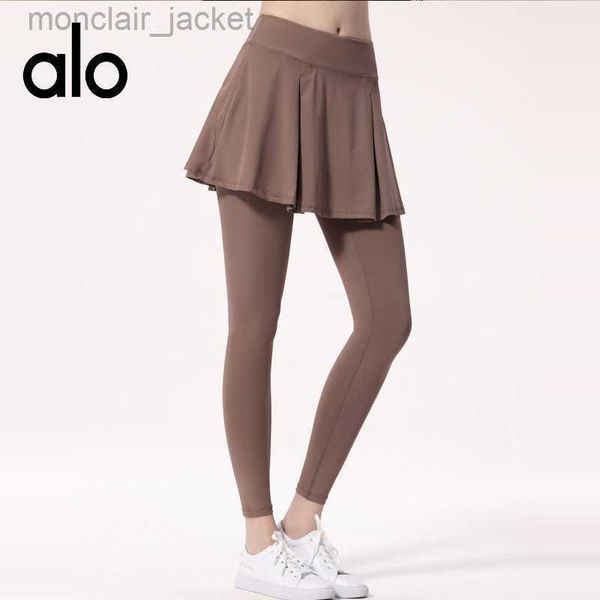 desginer alos yoga legging spring and autumn fake two piece sports pants women's gym training pants skirt high waist elastic hip coveri, Black
desginer alos yoga legging spring and autumn fake two piece sports pants women's gym training pants skirt high waist elastic hip coveri, Black