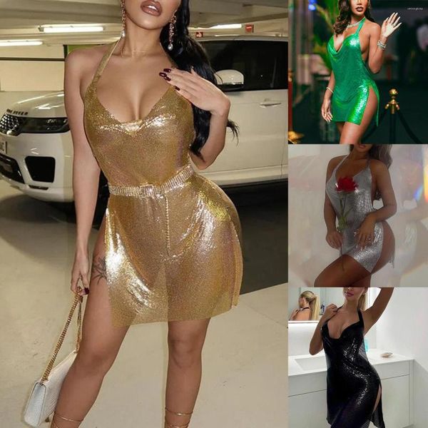 casual dresses women bodycon side slit dress halter neck backless glitter skirt for night clubs bars gold silver black green club s l, Black;gray
casual dresses women bodycon side slit dress halter neck backless glitter skirt for night clubs bars gold silver black green club s l, Black;gray