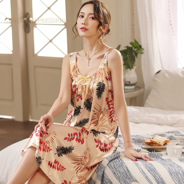 pyjamas brand 4xl faux silk female spaghetti strap ladies nightwear floral dress elegant womens satin nightgowns night sleepshirts 230428, Black;white
pyjamas brand 4xl faux silk female spaghetti strap ladies nightwear floral dress elegant womens satin nightgowns night sleepshirts 230428, Black;white