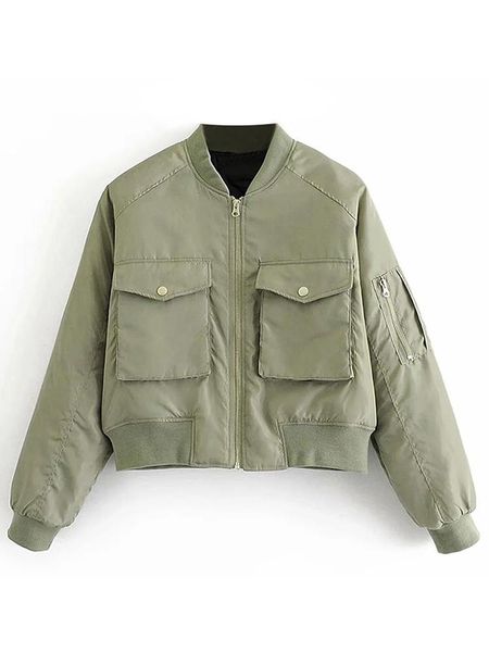 jackets aachoae 2021 fashion padded bomber jacket women streetwear long sleeve zipper warm coat autumn winter casual pockets outerwear, Black;brown
jackets aachoae 2021 fashion padded bomber jacket women streetwear long sleeve zipper warm coat autumn winter casual pockets outerwear, Black;brown