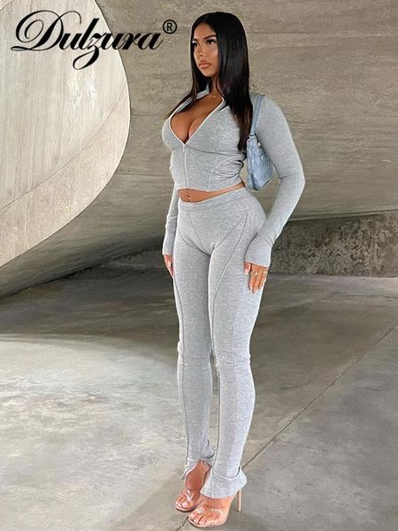 pants dulzura 2022 autumn women zipper y2k clothes 2 pieces long sleeve high waist skinny long pants matching set streetwear, White
pants dulzura 2022 autumn women zipper y2k clothes 2 pieces long sleeve high waist skinny long pants matching set streetwear, White