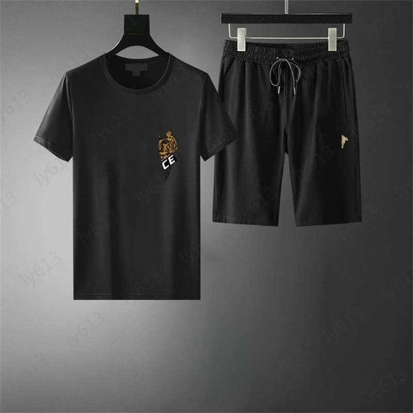 black mens clothes sets summer designer fashion luxury classic diamond embroidery print design silk fabric round neck t-shirt shorts set mal, Gray
black mens clothes sets summer designer fashion luxury classic diamond embroidery print design silk fabric round neck t-shirt shorts set mal, Gray