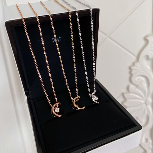 simple pendant moon and stars designer women's necklace classic choker steel jewelry gift high quality, Silver
simple pendant moon and stars designer women's necklace classic choker steel jewelry gift high quality, Silver