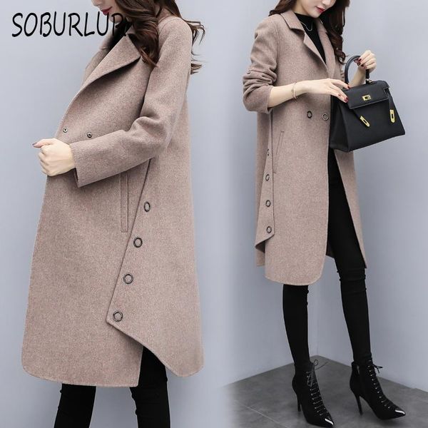 fur women woolen coat casual midlength coat 2021 autumn winter new korean loose long sleeve jacket button pocket wool coat fashion, Black
fur women woolen coat casual midlength coat 2021 autumn winter new korean loose long sleeve jacket button pocket wool coat fashion, Black