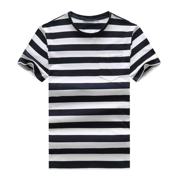 new high-quality pure cotton new round neck striped short-sleeved t-shirt short-sleeved men's t-shirt, White;black
new high-quality pure cotton new round neck striped short-sleeved t-shirt short-sleeved men's t-shirt, White;black