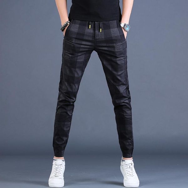 pants fashion men plaid pants casual drawstring joggers streetwear sport trousers, Black
pants fashion men plaid pants casual drawstring joggers streetwear sport trousers, Black