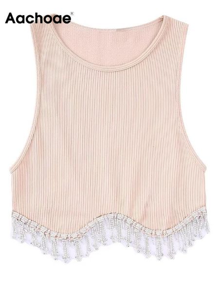 tanks aachoae summer women solid color tank basic o neck sleeveless cropped ladies chic tassel decorate tube, Black;white
tanks aachoae summer women solid color tank basic o neck sleeveless cropped ladies chic tassel decorate tube, Black;white