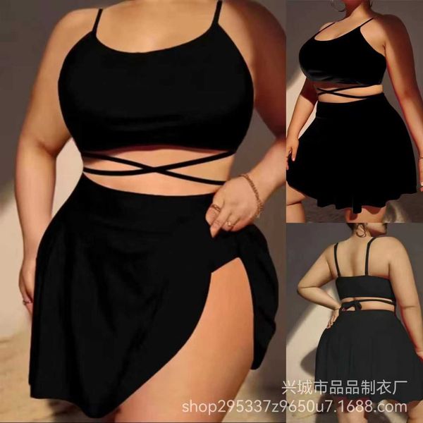 po 2023 fat edition swimwear solid three piece split skirt high waist bikini large swimwear for women
po 2023 fat edition swimwear solid three piece split skirt high waist bikini large swimwear for women