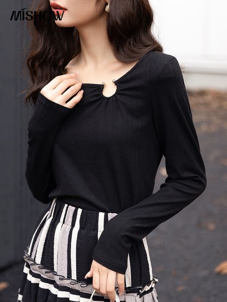 women's t-shirt mishow knitted t-shirts y2k autumn female solid folds oneck pullover long sleeves korean fashion women clothing mxb41z, White
women's t-shirt mishow knitted t-shirts y2k autumn female solid folds oneck pullover long sleeves korean fashion women clothing mxb41z, White